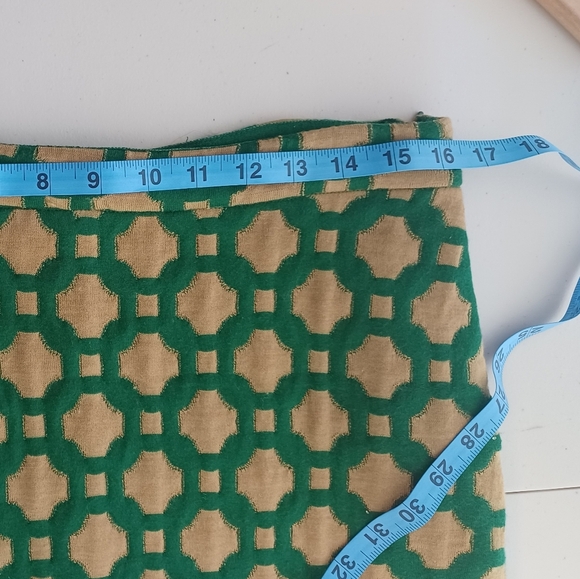 Charlie & Robin Retro Quilted Grandmacore Wool Blend Sz 12 Pencil Skirt - Picture 7 of 14